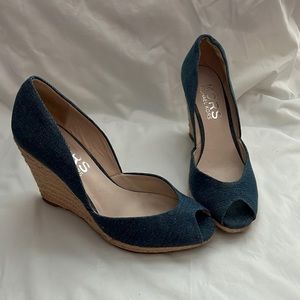 Kors Michael Kors denim wedges Sz 8.5